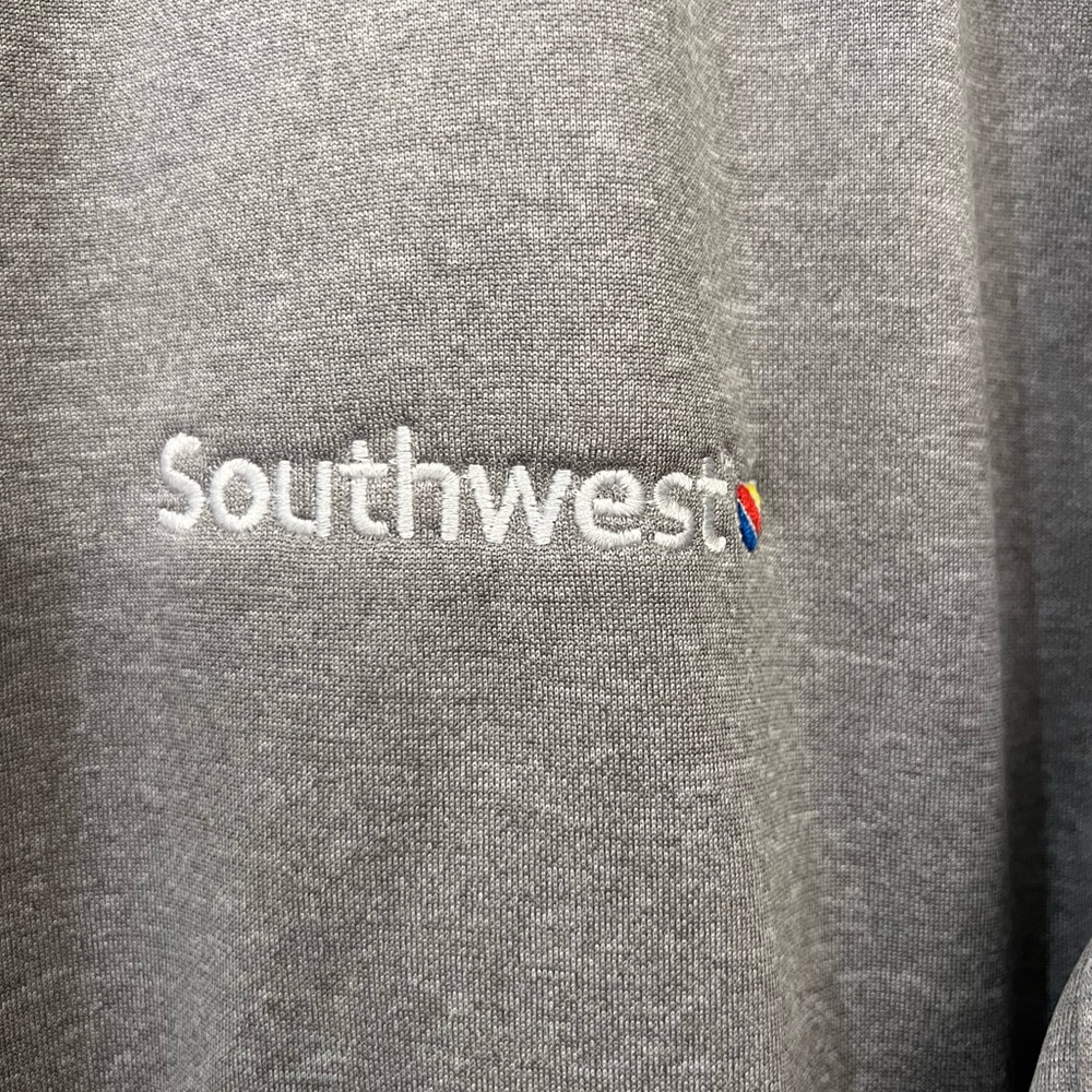 Storm Creek Southwest Airlines Gray Zip-Up Fleece Jacket Men’s XL - Picture 2 of 6